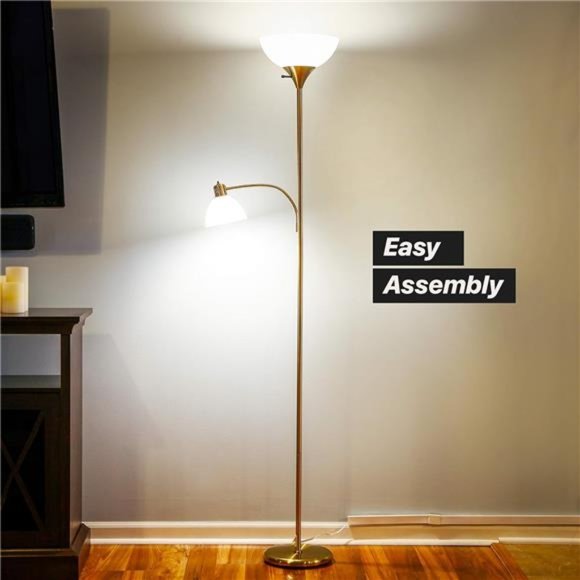 Sky Dome Plus LED Floor lamp,Torchiere Super Bright Floor Lamp with Reading Lamp - Picture 4 of 7